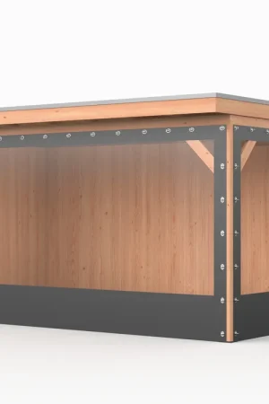 Verandazeil Overkapping Wand Antraciet - Lengte 400 cm Gereduceerde Prijs